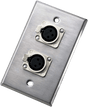 Neutrik Wallplate - dual - NC3FD-L-1