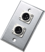 Neutrik Wallplate - dual - NC3MD-L-1
