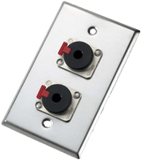 Neutrik Wallplate - dual - NJ3FP6C