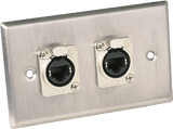 Neutrik Wallplate - dual - NE8FDP