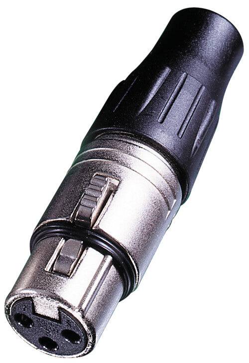 Neutrik Cable end X-1 series 3 pin female - nickel/silver