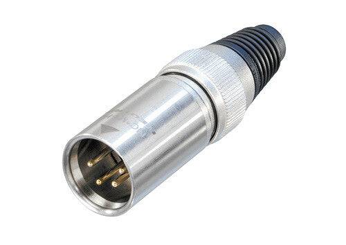 Neutrik Cable end X-HD series 4 pin male - stainless/gold