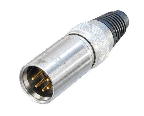 Neutrik Cable end X-HD series 5 pin male - stainless/gold