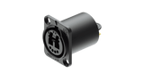 Neutrik opticalCON DUO Chassis, black, IP 65 Rated, not compatible with pre IP65 rated cable ends. Must order desired color SCDP-* separately.