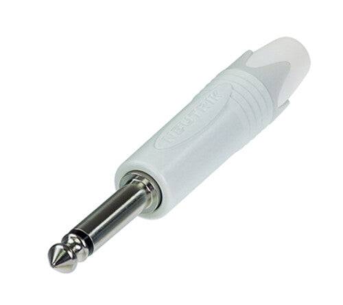 Neutrik Plug 1/4" mono PX Series - White/silver