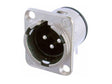 Neutrik Receptacle D series 3 pin male - PCBH - nickel/silver