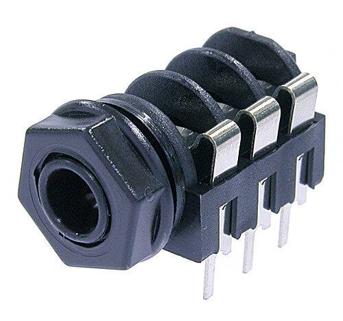 Neutrik Jack 1/4" stereo switched-full thread nose-PCBH offset - supplied with NRJ-WB and NRJ-NUT-B