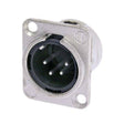 Neutrik Receptacle DL1 series 4 pin male - solder cups- nickel/silver