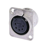 Neutrik Receptacle DL1 series 5 pin female - solder cups- nickel/silver