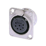 Neutrik Receptacle DL1 series 7 pin female - solder cups- nickel/silver