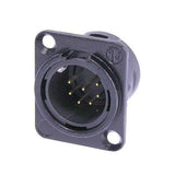 Neutrik Receptacle DL1 series 7pin male - solder cups - black/gold