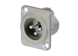 Neutrik Receptacle DLX series 3 pin male - crimp - nickel/silver