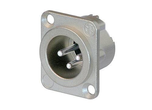 Neutrik Receptacle DLX series 3 pin male - crimp - nickel/silver