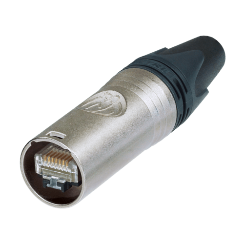 Neutrik Cable connector etherCON CAT6A - chromium - includes Cat 6A RJ45 - Solid wire AWG 24-22; Stranded wire AWG 24/7 to 22/7; wire insulation diameter > 1.1 mm