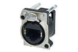 Neutrik Receptacle etherCON CAT5e B series - through-hole LED light pipes - PCBV, 24mm from front panel to PCB