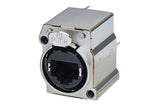Neutrik Receptacle etherCON CAT5e B series - SMD LED light pipes - shielded - PCBV, 24mm from front panel to PCB