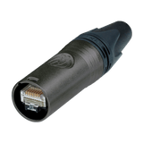 Neutrik Cable connector etherCON CAT6A - black - includes Cat 6A RJ45 - Solid wire AWG 24-22; Stranded wire AWG 24/7 to 22/7; wire insulation diameter > 1.1 mm