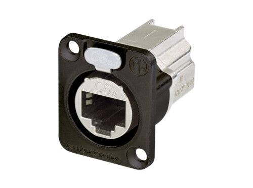 Neutrik Receptacle etherCON CAT6A D series - shielded feedthrough - black