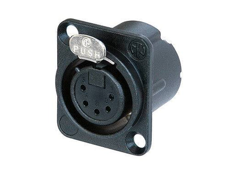Neutrik Receptacle DLX series 5 pin female - solder - black/silver