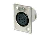 Neutrik Receptacle P series 7 pin female - solder cups - nickel/silver