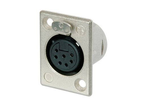 Neutrik Receptacle P series 7 pin female - solder cups - nickel/silver