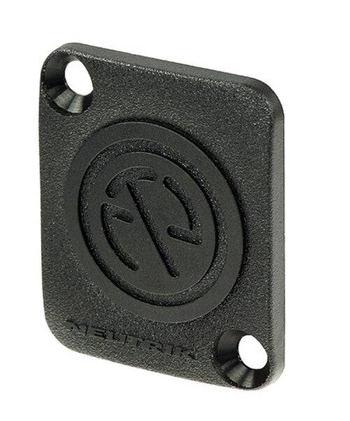 Neutrik Blank plate sized for "D" Series cutouts - black Plastic