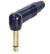 Neutrik Plug 1/4" mono - RX Series - right angle - black/gold