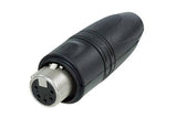 Neutrik Cable end XX-HD series 5 pin female - nickel/gold with rubber jacket. IP67 rated; bulk