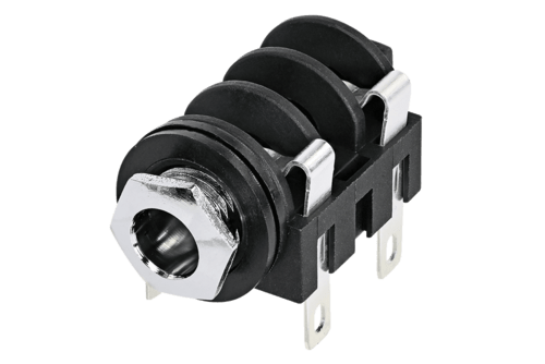 Neutrik Jack 1/4" mono switched - solder - supplied with chrome nose nut and NRJ-WB