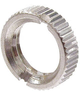 Neutrik Nut for NRJ jacks - round metal knurled nut nickel plated brass