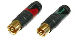 Neutrik Plugs RCA - ProFi - pair marked red & black