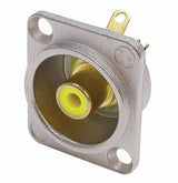 Neutrik Jacks RCA D series style- yellow - nickel