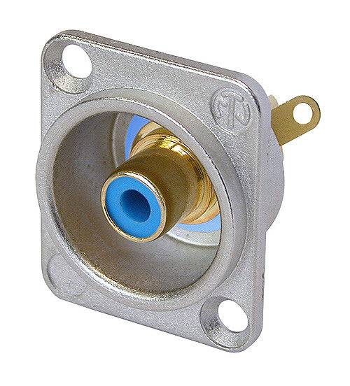 Neutrik Jacks RCA D series style- blue- nickel