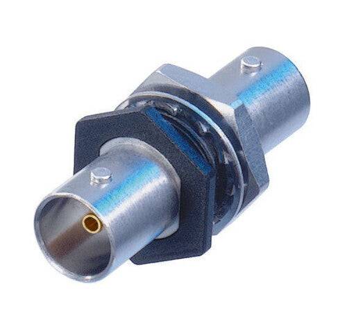 Neutrik Receptacle - BNC feedthrough - isolated - nickel- plastic threads - 75 Ohm