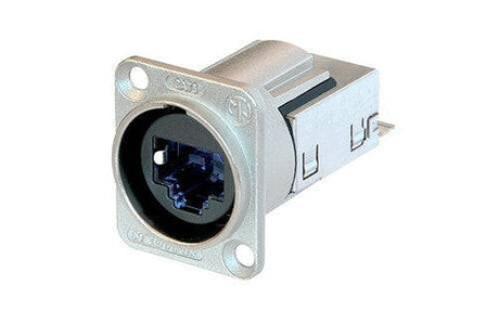 Neutrik Receptacle etherCON CAT6 D series - IDC termination; no tool required- nickel. NOTE! etherCON CAT6 only. Not compatible with etherCON NE8MX* CAT5 / CAT6A cable ends