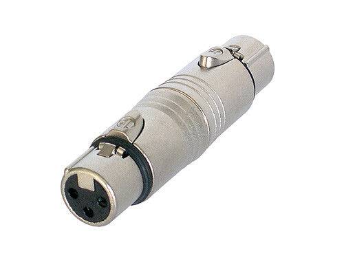 Neutrik Adapter - 3 pin female XLR to 3 pin female XLR - pre-wired