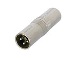 Neutrik Adapter - 3 pin male XLR to 3 pin male XLR - pre-wired