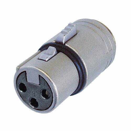 Neutrik Module - XLR female 3 pin - nickel - M17x1 outside threads