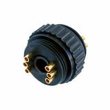 Neutrik Module - switch 2x2 positions - black plastic - M17x1 outside threads - Black Plastic