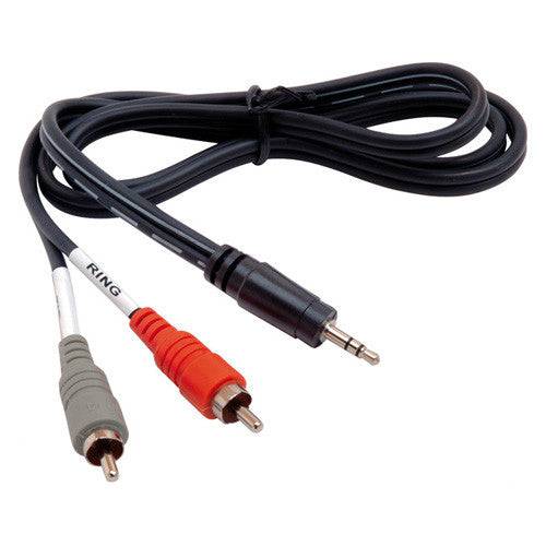 Hosa 1/8" 3.5mm TRSM to 2x RCA M, 10' - CMR-210