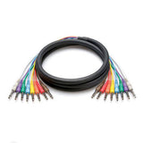 Hosa 1/4" TSM Patch Cables 8 Pack, 3', CPP-890