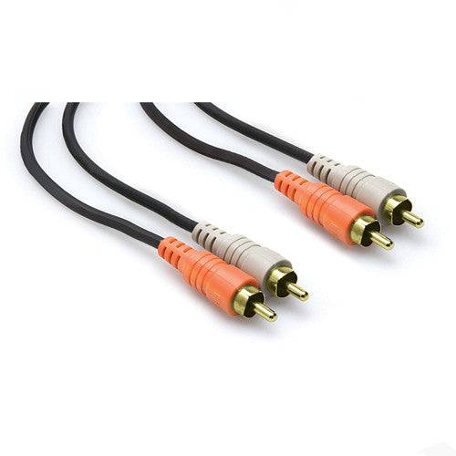 Hosa Dual RCA M to Dual RCA M Cable, Gold Contacts, 3' - CRA-201AU