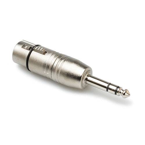 Hosa Adaptor - 1/4" TRSM to XLR3F, Inline - GXP-143