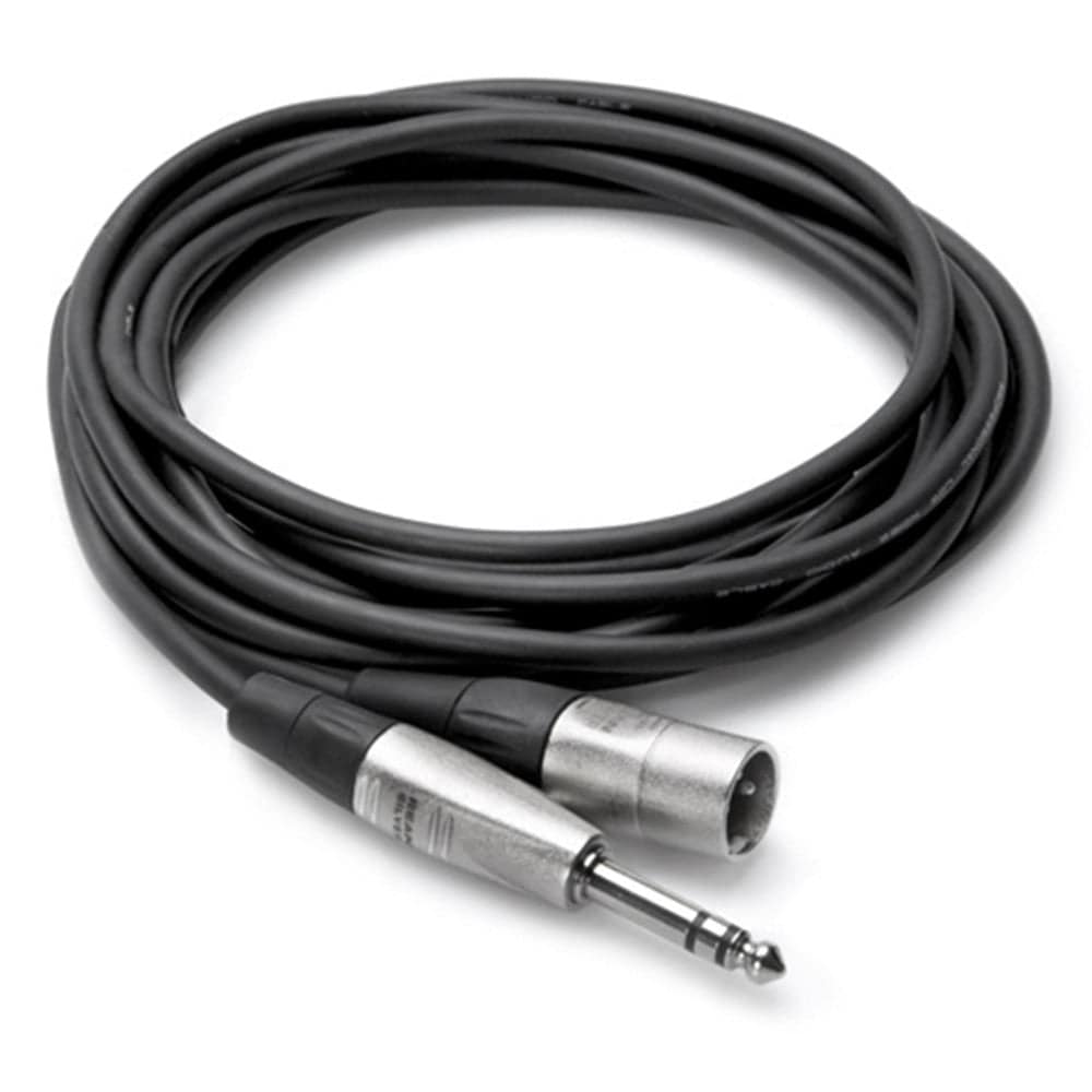 Hosa Adaptor - 1/4" TRSM to XLR3M, 3' - HSX-003