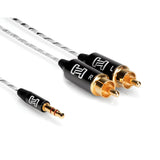 Hosa Slim 1/8" 3.5mm TRSM to 2x RCA M, 3' - IMR-003