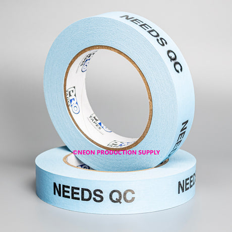 Pro Console 1" x 50yd, Blue, Printed "NEEDS QC"