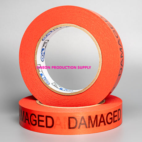 Pro Console 1" x 50yd, Red, Printed "DAMAGED"