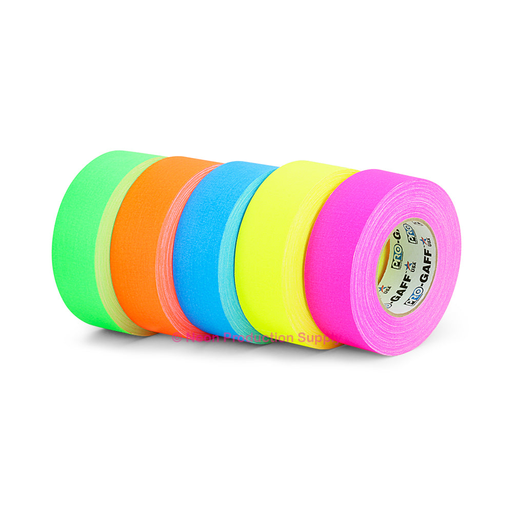 Pro Gaff Tape - 2" x 50yd, 5 Fluorescent Colors