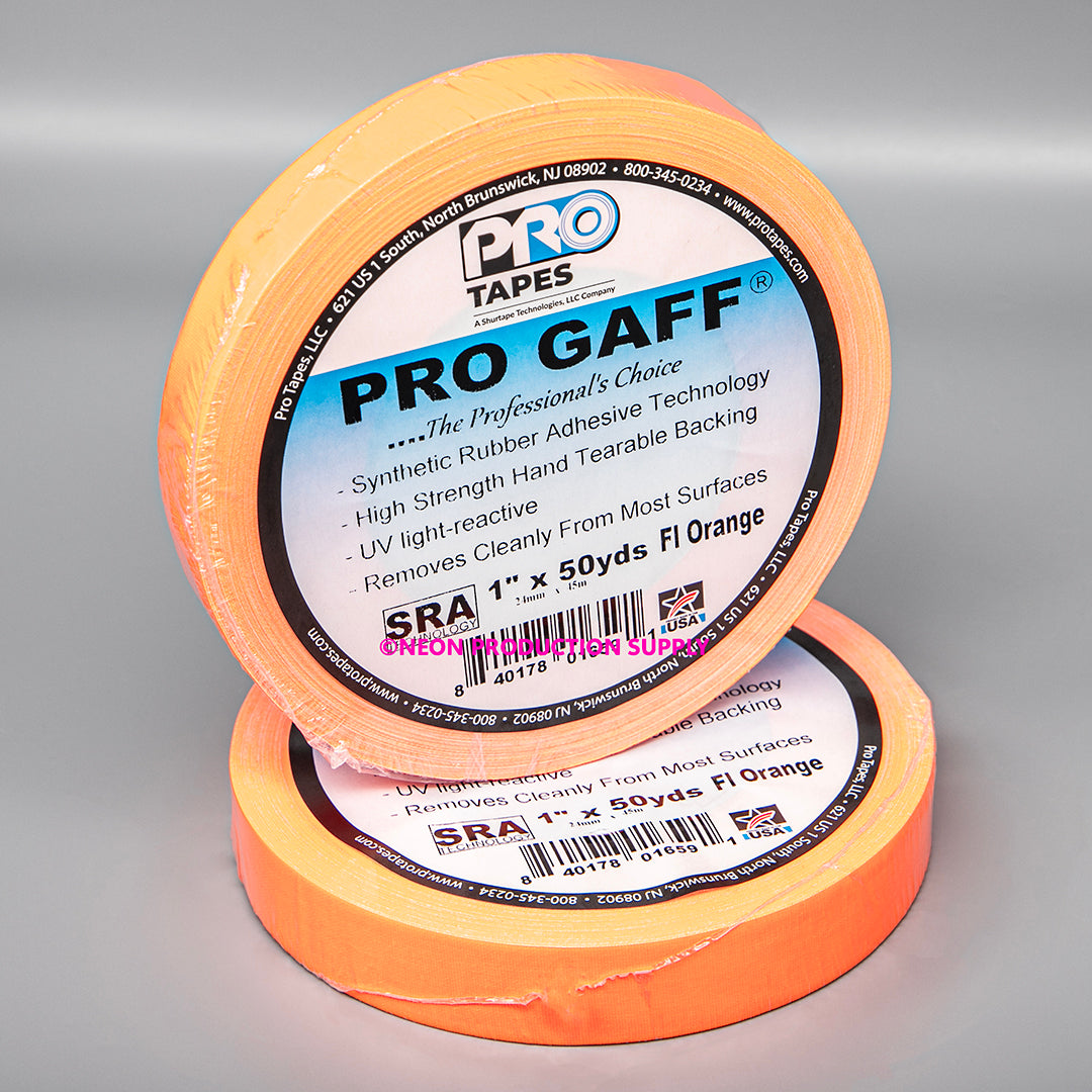 Pro Gaff Tape - 1" x 50yd, Fluorescent Colors