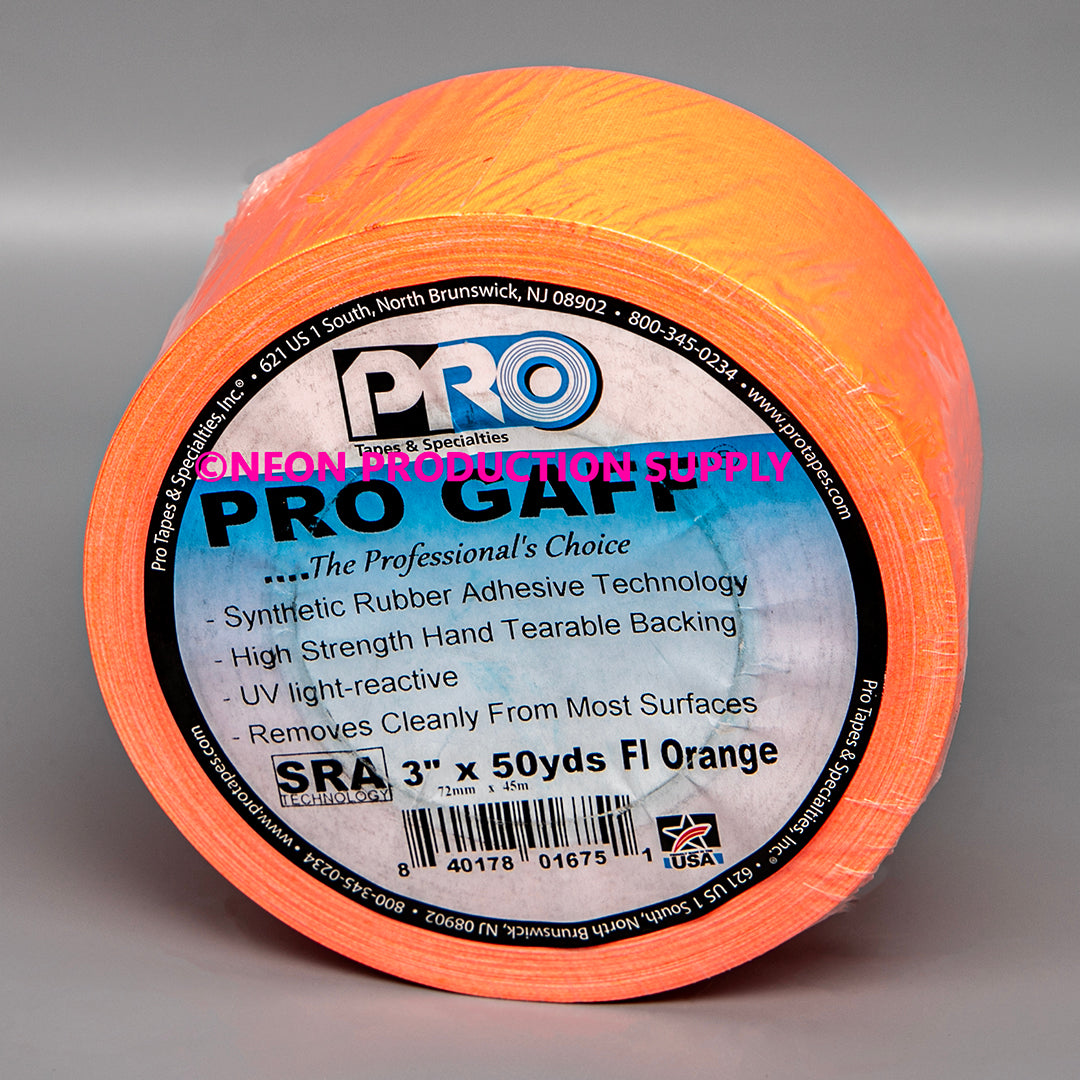 Pro Gaff Tape - 3" x 50yd, Fluorescent Colors